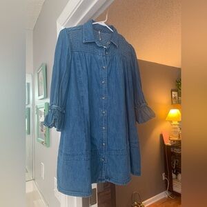 Denim Button-Up Blouse / free people